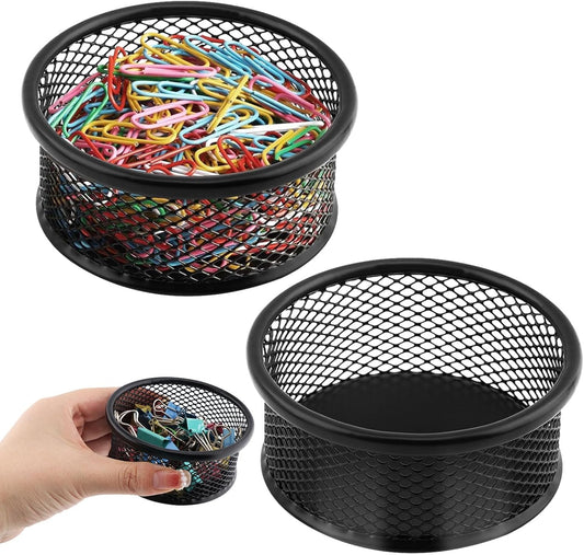 2 Pack Mesh Paper Clip Holder for Desk Office ﻿Organizer