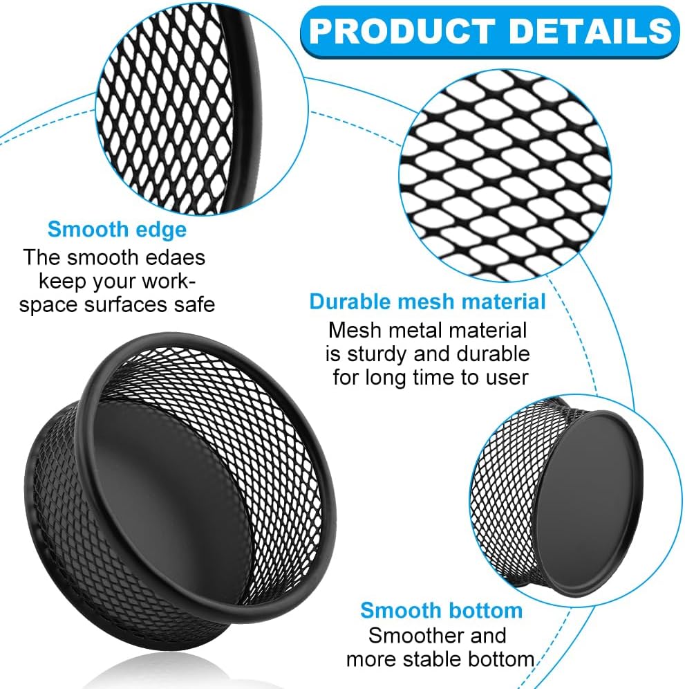 2 Pack Mesh Paper Clip Holder for Desk Office ﻿Organizer