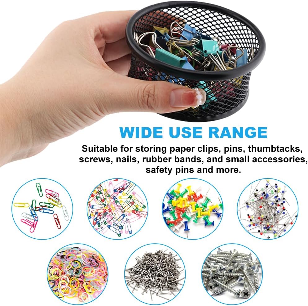 2 Pack Mesh Paper Clip Holder for Desk Office ﻿Organizer