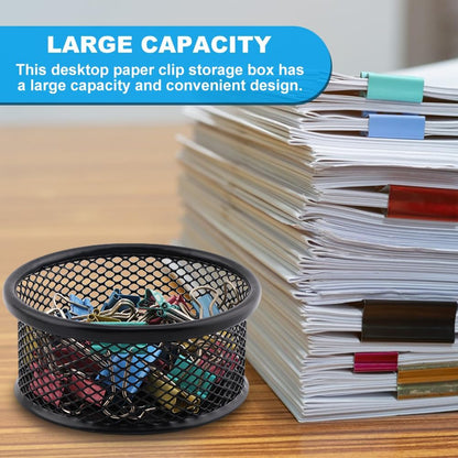 2 Pack Mesh Paper Clip Holder for Desk Office ﻿Organizer