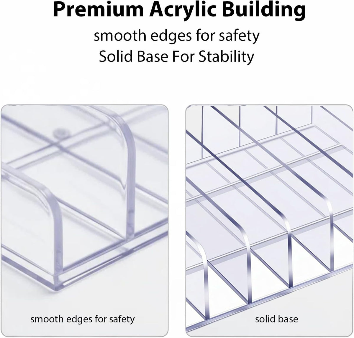 2Pcs Acrylic Clipboard Organizer, 7 Slots Document Storage Rack
