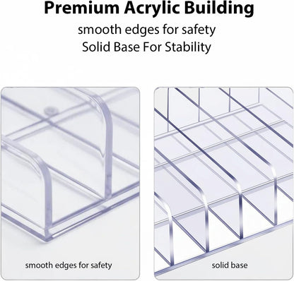 2Pcs Acrylic Clipboard Organizer, 7 Slots Document Storage Rack