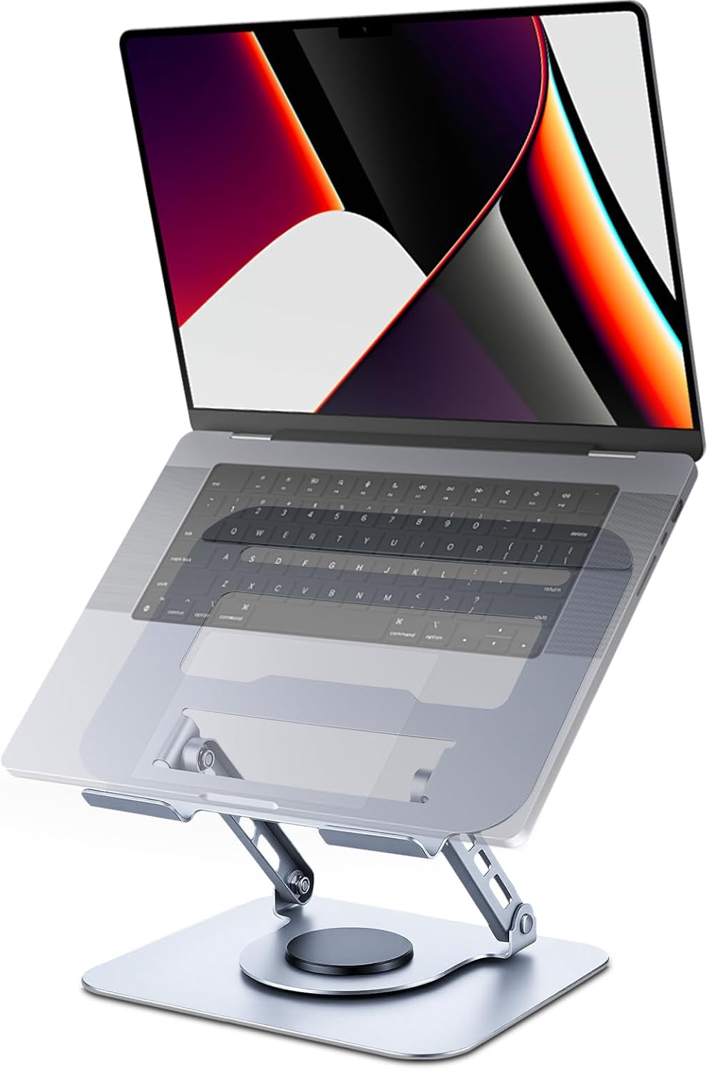 360° Rotating Laptop Stand, Aluminum Riser with Ergonomic Design
