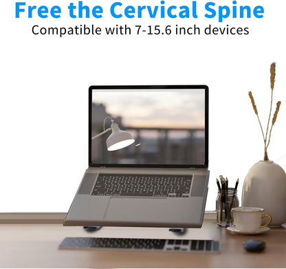 360° Rotating Laptop Stand, Aluminum Riser with Ergonomic Design
