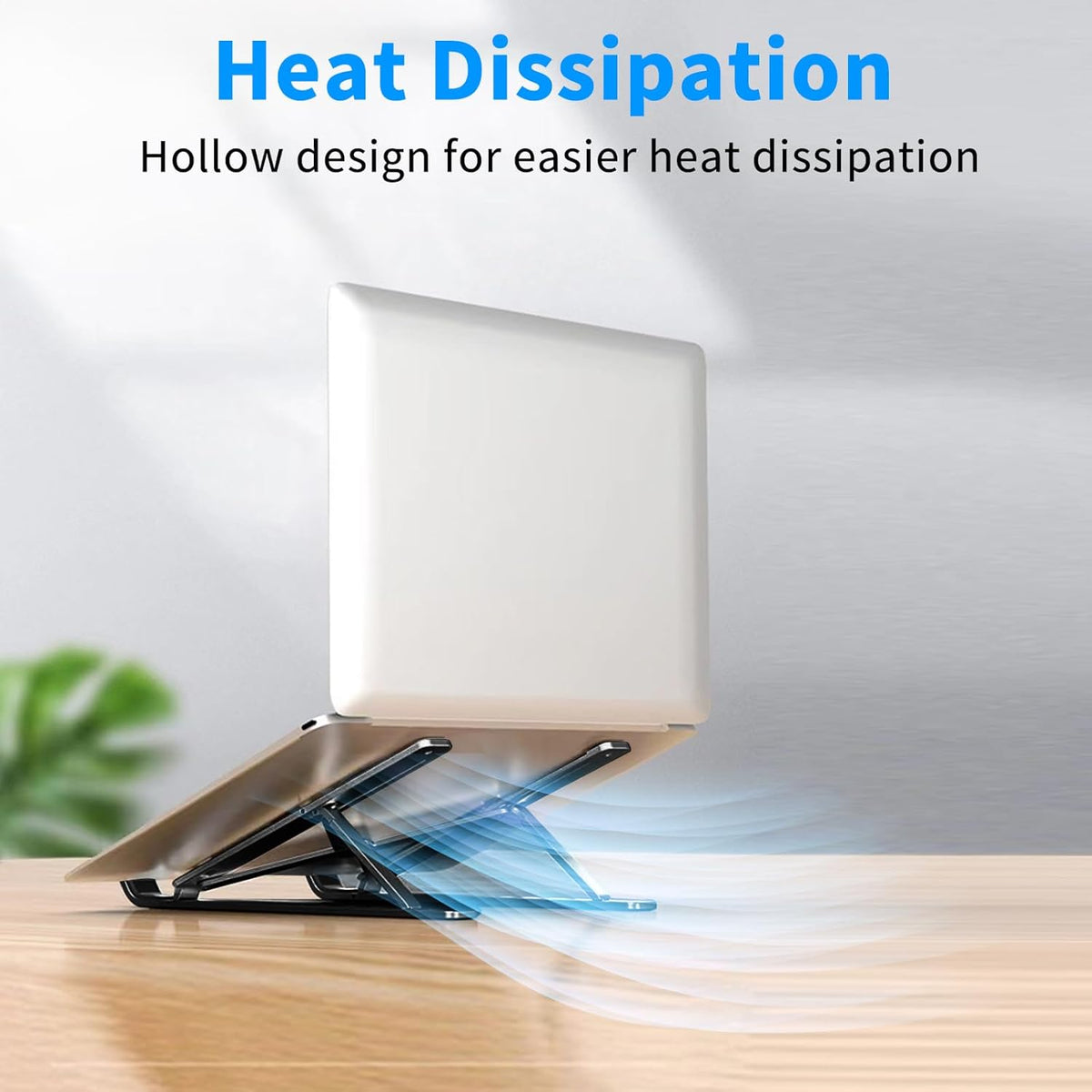 360° Rotating Laptop Stand, Aluminum Riser with Ergonomic Design