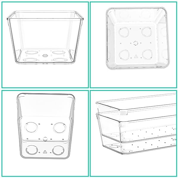 45P Makeup Desk Drawer Organizers Set for Vanity, Bathroom, Kitchen
