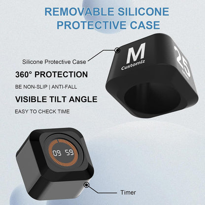 Rotating Cube Visual Countdown Timer 5, 25, 10, 50 Min Preset+Custom Mode