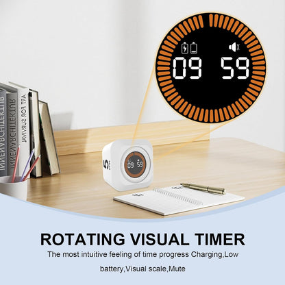 Rotating Cube Visual Countdown Timer 5, 25, 10, 50 Min Preset+Custom Mode
