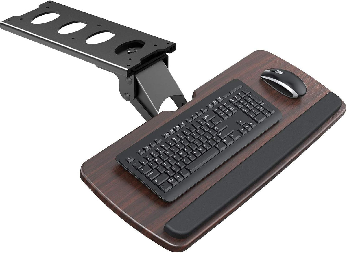 Under Desk Keyboard Tray, 360 Degree Adjustable Mouse Platform