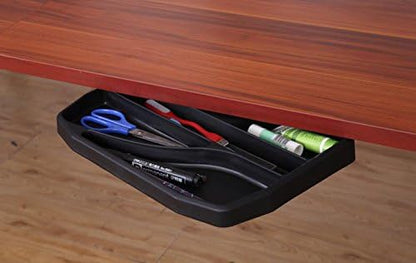 Clamp-On Under Desk 360-Degree Swivel Drawer - Perfect Office Storage Accessory For Your Existing Standing Desk (Clamp-On Desk Drawer - Black)