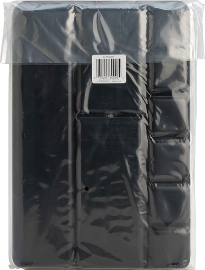 Drawer Tray Organizer, 9-Compartments, 9.38" x 14" x 1.25", Plastic, Black