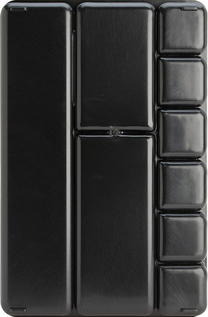 Drawer Tray Organizer, 9-Compartments, 9.38" x 14" x 1.25", Plastic, Black