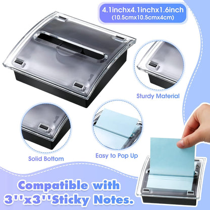 4 Pcs Pop up Sticky Notes Dispenser Sticky Note Holder for Desk