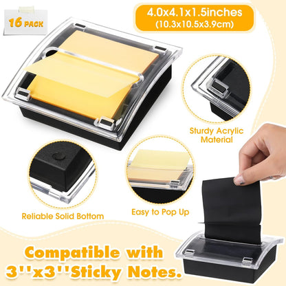 4 Pcs Pop up Sticky Notes Dispenser Sticky Note Holder for Desk