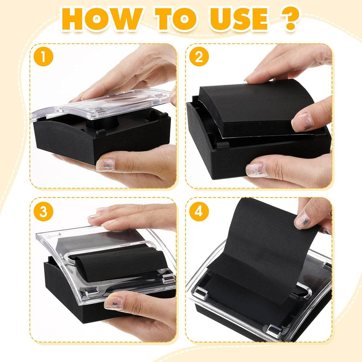 4 Pcs Pop up Sticky Notes Dispenser Sticky Note Holder for Desk