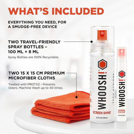 ! Screen Shine Duo – Screen Cleaner and Wipe Kit, 3.4 + 0.3 fl oz