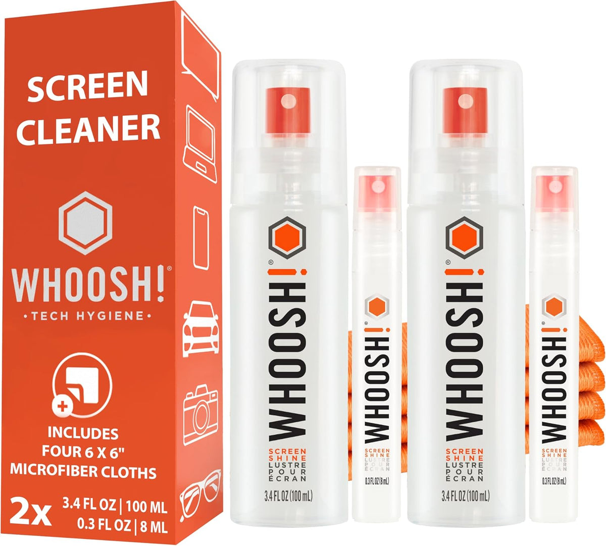 ! Screen Shine Duo – Screen Cleaner and Wipe Kit, 3.4 + 0.3 fl oz