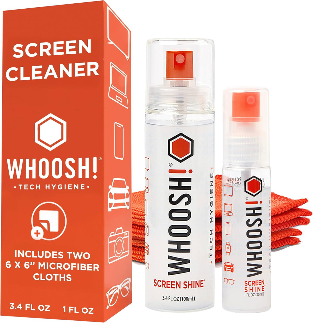 ! Screen Shine Duo – Screen Cleaner and Wipe Kit, 3.4 + 0.3 fl oz