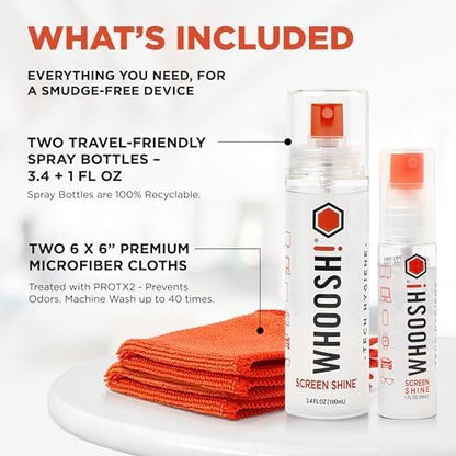 ! Screen Shine Duo – Screen Cleaner and Wipe Kit, 3.4 + 0.3 fl oz