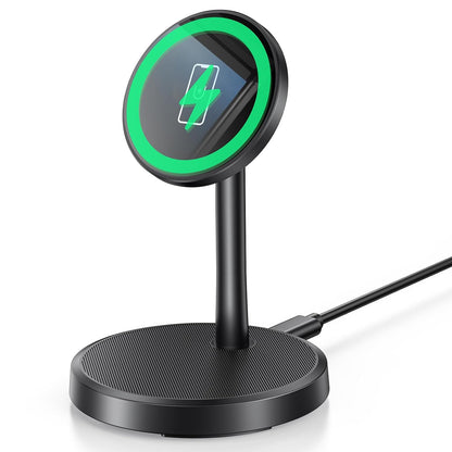 Magnetic Wireless Charger iPhone, 2 Pack 15W Fast Mag-Safe Charger Stand for iPhone 17/17 Air/17 Pro/17 Pro Max 16/15/14/13/12 Series, Wireless Charging Station for Pad/AirPods(Black)