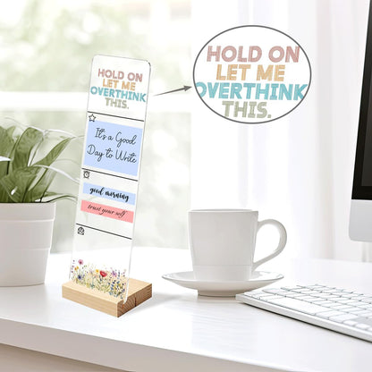 Note to Self Motivational Decor Sticky Note Holder, Mental Health Monitor Memo Board Decorations for School Counseling Office Therapy Desktop Art Decoration School Counselor, Therapist Office Gifts