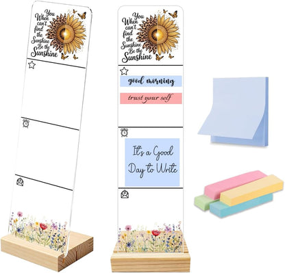 Note to Self Motivational Decor Sticky Note Holder, Mental Health Monitor Memo Board Decorations for School Counseling Office Therapy Desktop Art Decoration School Counselor, Therapist Office Gifts