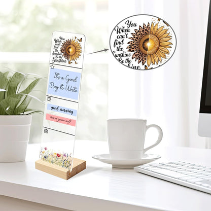 Note to Self Motivational Decor Sticky Note Holder, Mental Health Monitor Memo Board Decorations for School Counseling Office Therapy Desktop Art Decoration School Counselor, Therapist Office Gifts