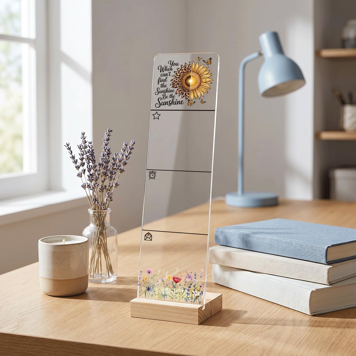 Note to Self Motivational Decor Sticky Note Holder, Mental Health Monitor Memo Board Decorations for School Counseling Office Therapy Desktop Art Decoration School Counselor, Therapist Office Gifts