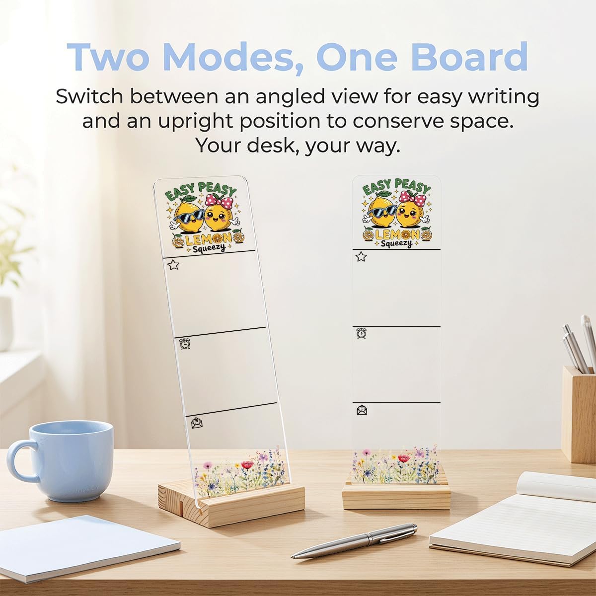 Note to Self Motivational Decor Sticky Note Holder, Mental Health Monitor Memo Board Decorations for School Counseling Office Therapy Desktop Art Decoration School Counselor, Therapist Office Gifts