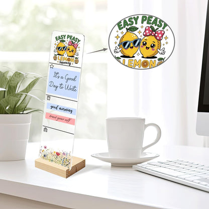 Note to Self Motivational Decor Sticky Note Holder, Mental Health Monitor Memo Board Decorations for School Counseling Office Therapy Desktop Art Decoration School Counselor, Therapist Office Gifts