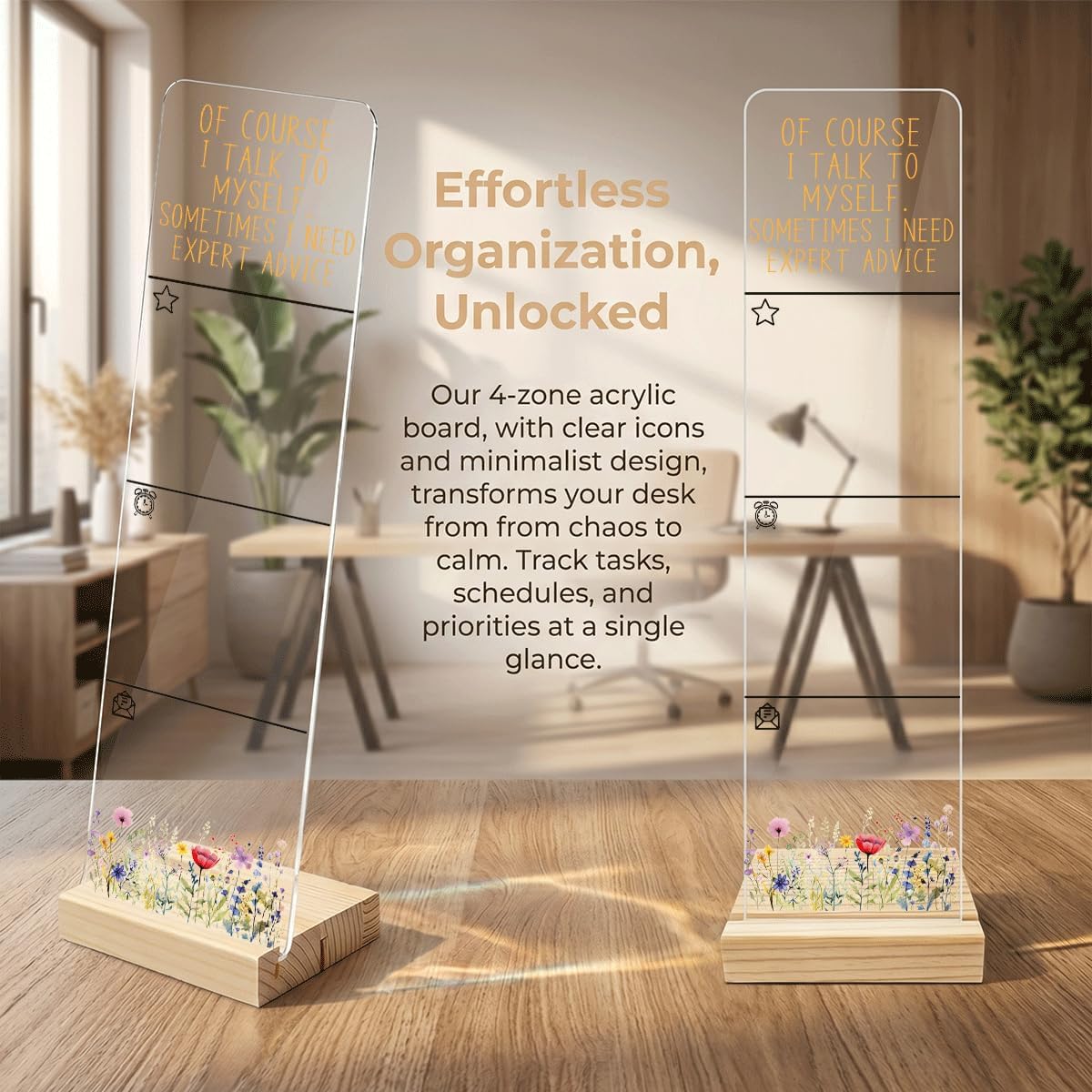 Note to Self Motivational Decor Sticky Note Holder, Mental Health Monitor Memo Board Decorations for School Counseling Office Therapy Desktop Art Decoration School Counselor, Therapist Office Gifts