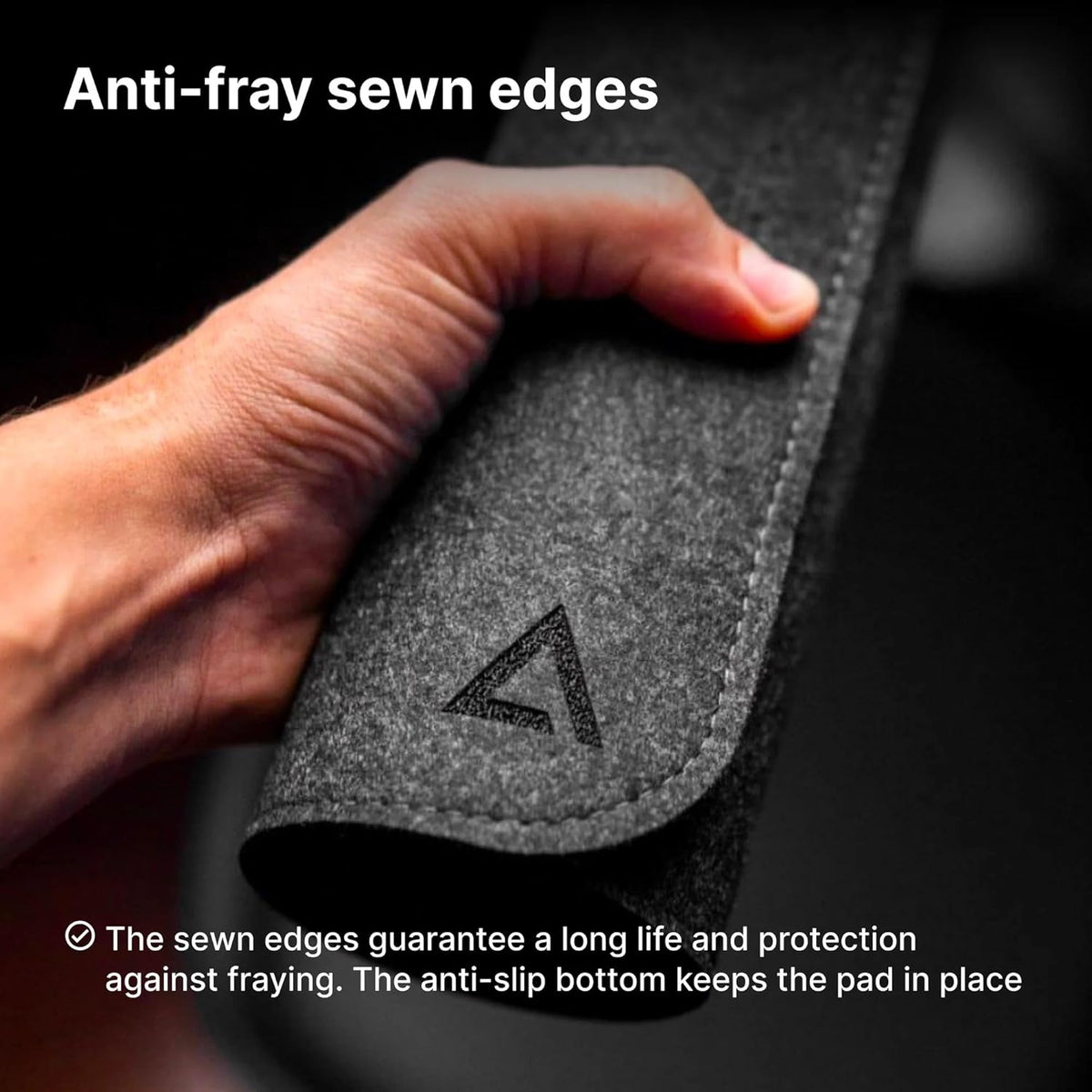 Minimalistic Felt Desk Protective Pad, Anti-Fray, Anti-Slip, Easy to Clean, Easy Glide, Long Lasting, Sleek Design, Comfortable, Resistant, Desk Mat, PC, Mac, Laptop - Large (18x32inch)