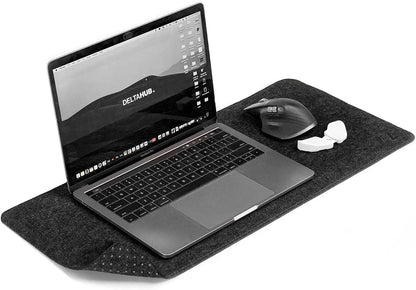 Minimalistic Felt Desk Protective Pad, Anti-Fray, Anti-Slip, Easy to Clean, Easy Glide, Long Lasting, Sleek Design, Comfortable, Resistant, Desk Mat, PC, Mac, Laptop - Large (18x32inch)