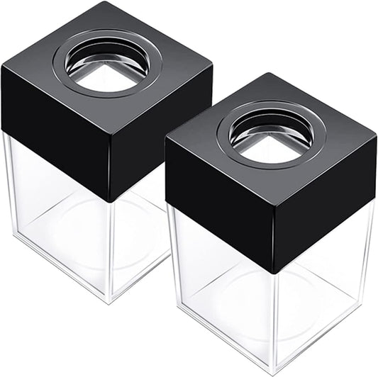 ® Extra Large Magnetic Paper Clip Dispenser – 500 Clip Capacity, Heavy-Duty Magnetic Desktop Organizer for Office, Home Office & School Supplies – Efficient Organization,Black,2-Pack