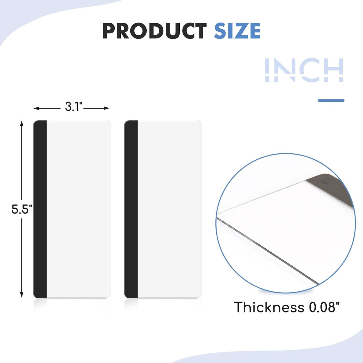 2 Pcs 11" x 3.1" Transparent Acrylic Monitor Memo Board