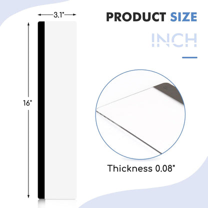2 Pcs 11" x 3.1" Transparent Acrylic Monitor Memo Board