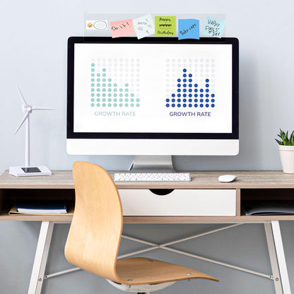 2 Pcs 11" x 3.1" Transparent Acrylic Monitor Memo Board