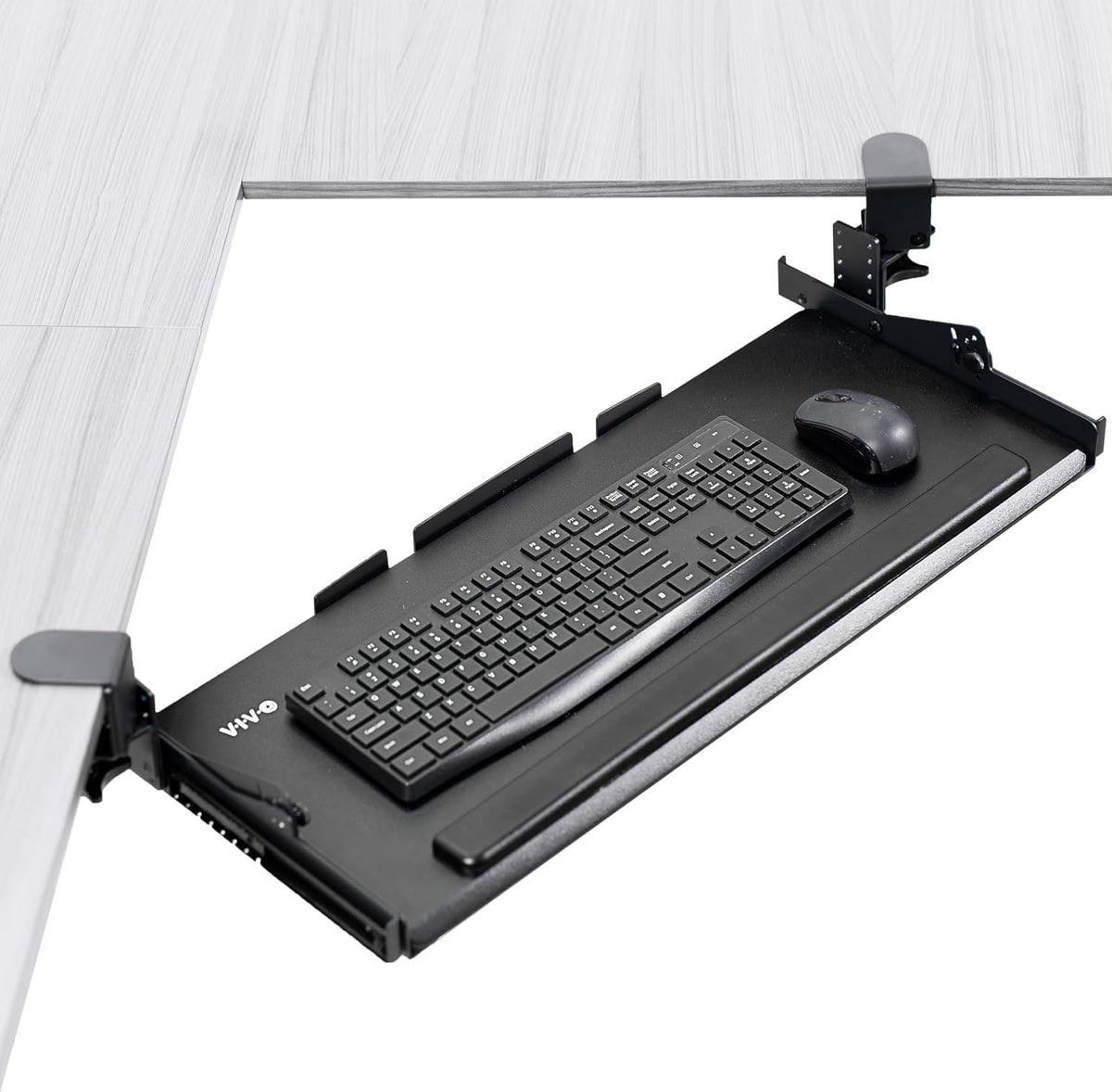 Premium Black Clamp-on 27 x 11 in Keyboard Tray, MOUNT-KB05HT