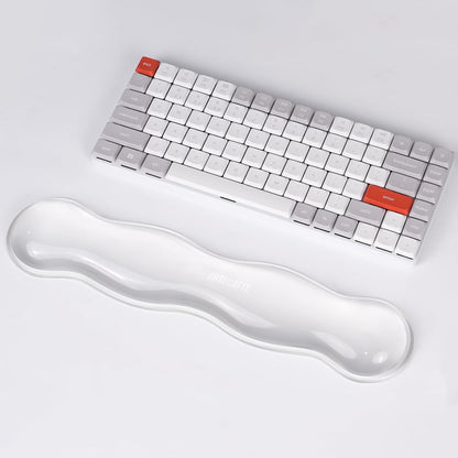 Ergonomic Clear Gel Wrist Rest for Computer Keyboard - Non-Slip Crystal Gel Pad, Soft Comfortable Support, Washable, Office Gaming Wrist Pain Relief