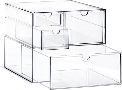 Acrylic Drawer Makeup Organizer with 4 Drawers
