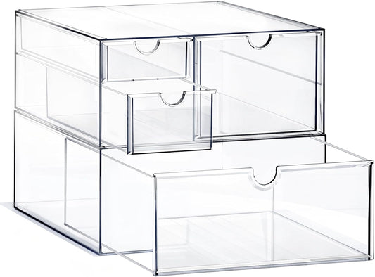 Acrylic Drawer Makeup Organizer with 4 Drawers