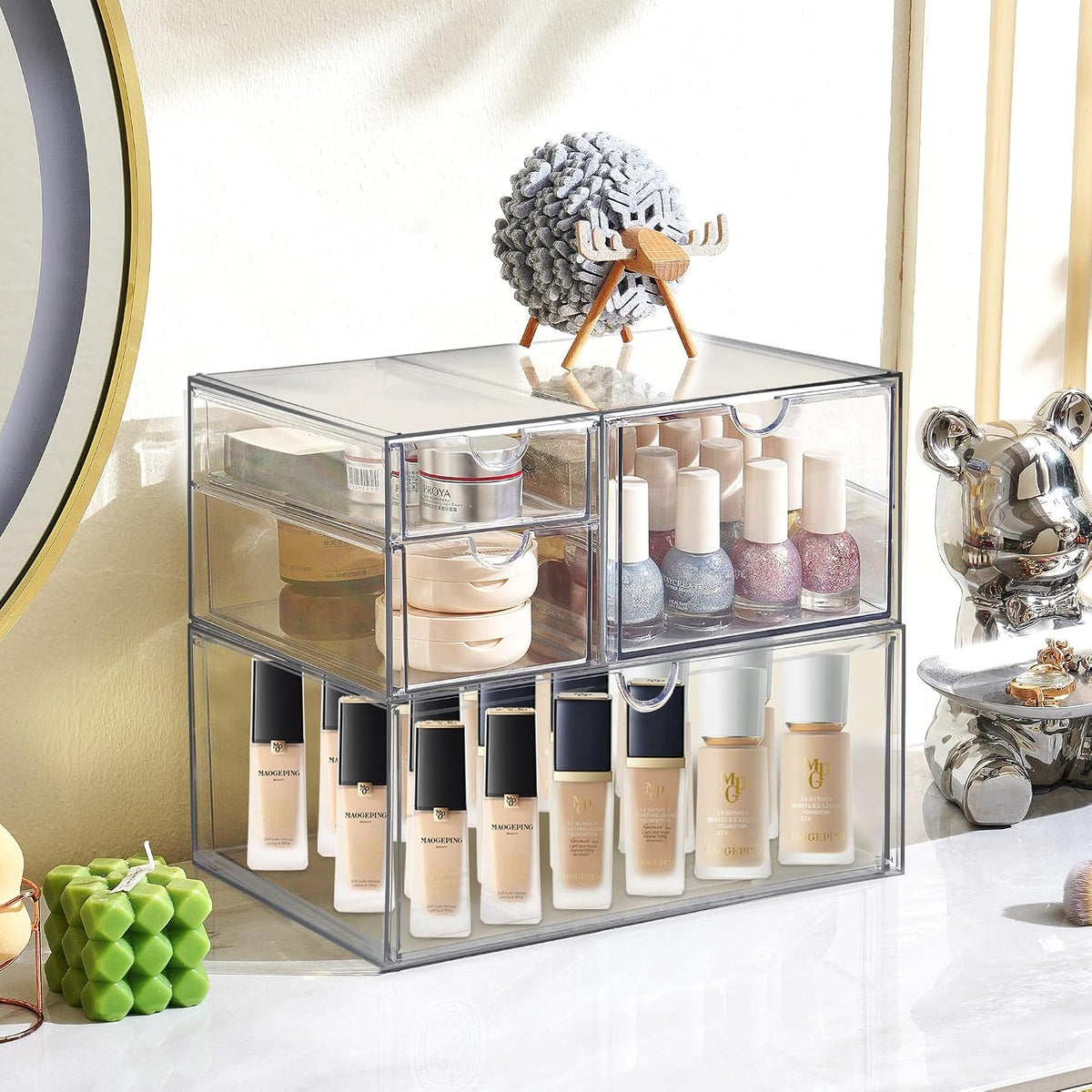 Acrylic Drawer Makeup Organizer with 4 Drawers