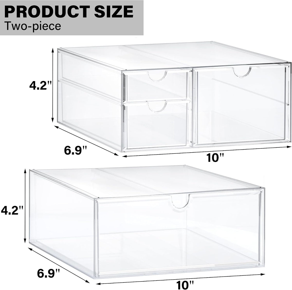 Acrylic Drawer Makeup Organizer with 4 Drawers