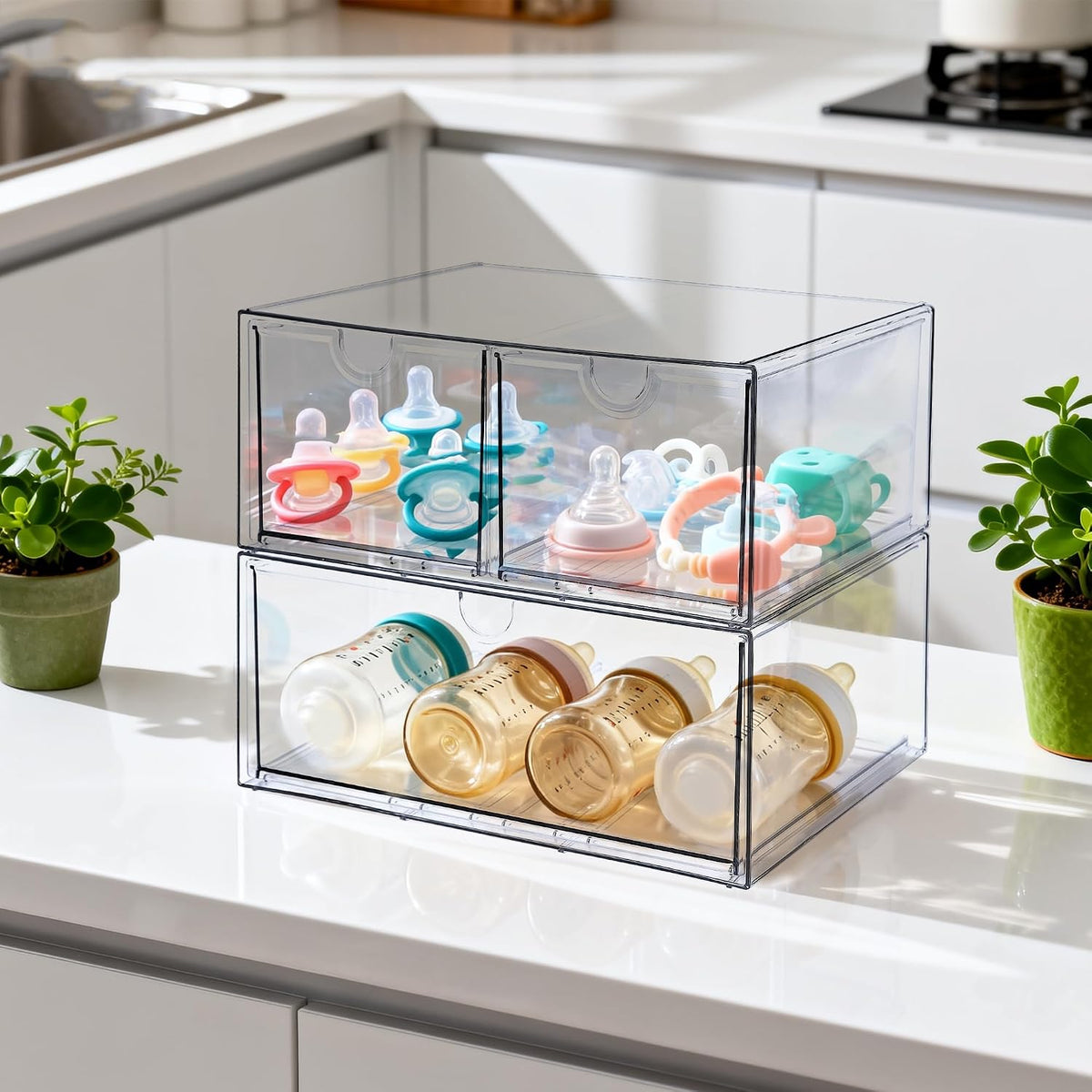 Acrylic Drawer Makeup Organizer with 4 Drawers