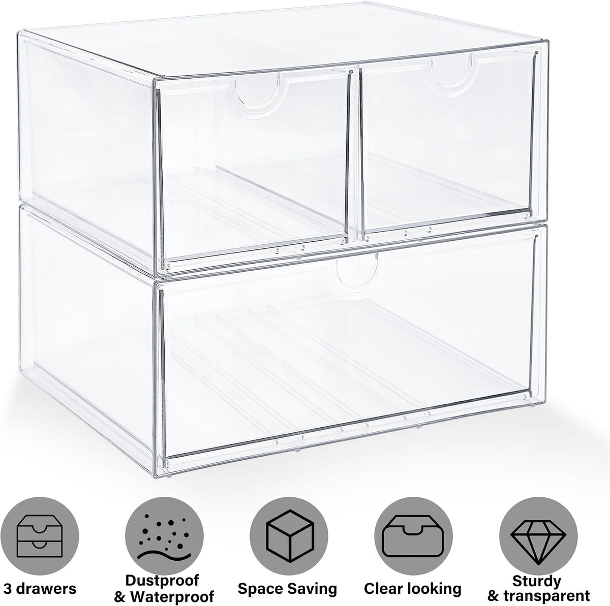 Acrylic Drawer Makeup Organizer with 4 Drawers