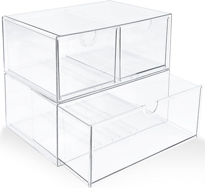 Acrylic Drawer Makeup Organizer with 4 Drawers