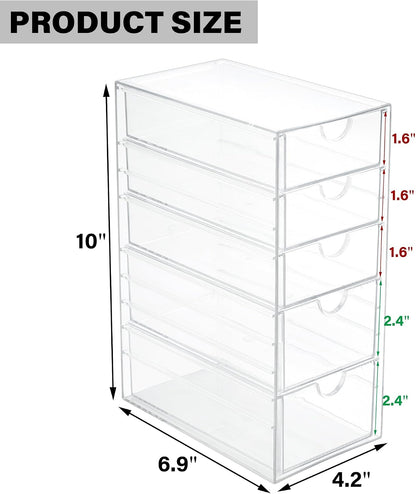 Acrylic Drawer Makeup Organizer with 4 Drawers