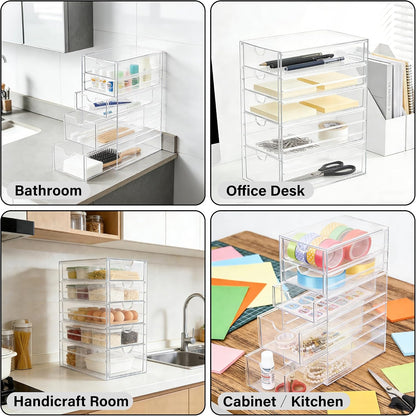 Acrylic Drawer Makeup Organizer with 4 Drawers