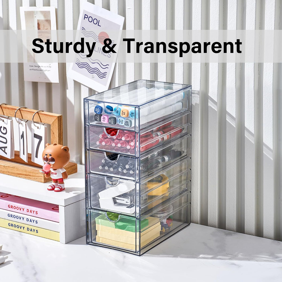 Acrylic Drawer Makeup Organizer with 4 Drawers