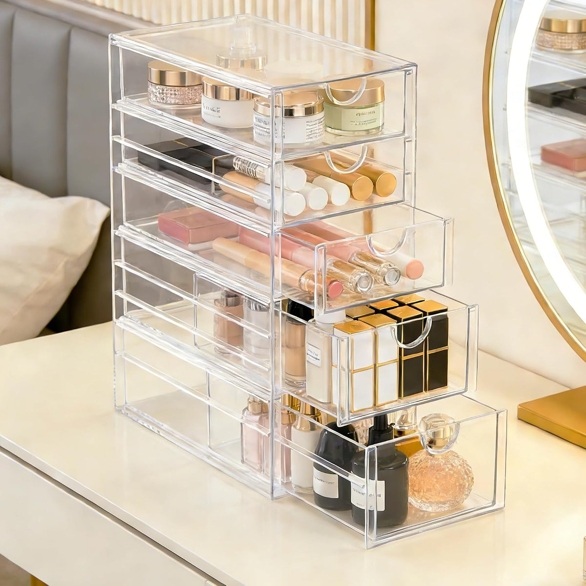 Acrylic Drawer Makeup Organizer with 4 Drawers